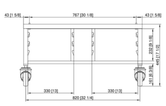 Подставка UG II Combi-Duo с роликами 6-1-1 на 6-1-1 RATIONAL 60.31.207